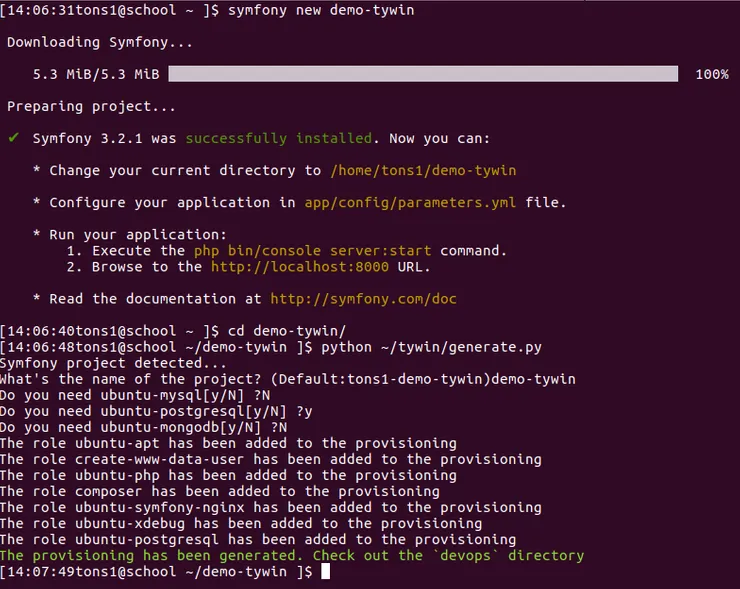 ansible-symfony-tywin