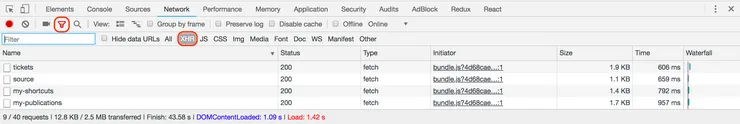 [Dev Tools] XHR Filter