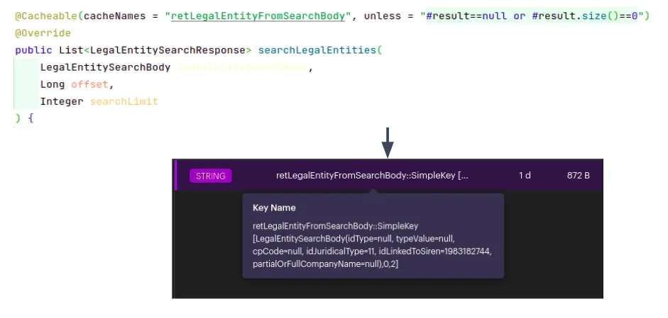 Redis key for method with multiple complex arguments