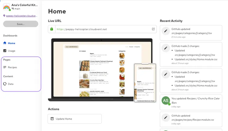 dashboard configuration