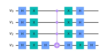 Diffuser when there are no known qubit values