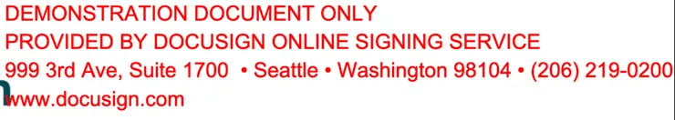 Docusign remove the watermark added to documents on demo environment