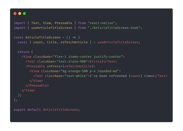 Rendering logic in file by itself