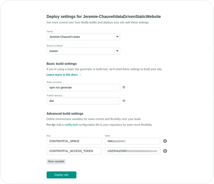 Nuxt settings with Netlify