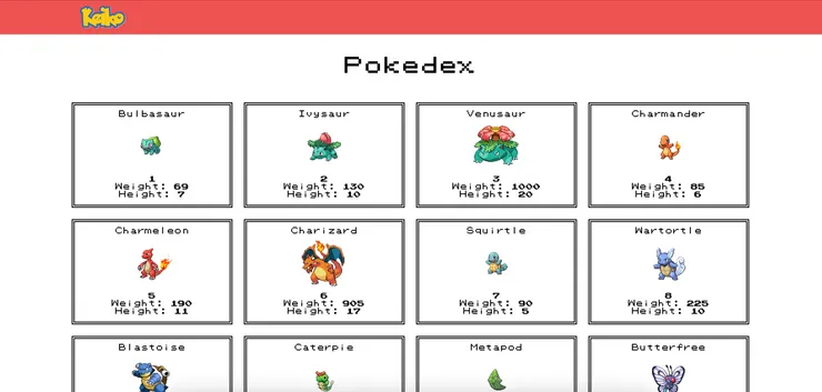 Pokemon list