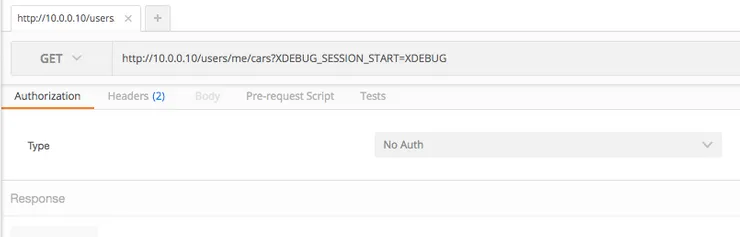 XDebug config for Postman