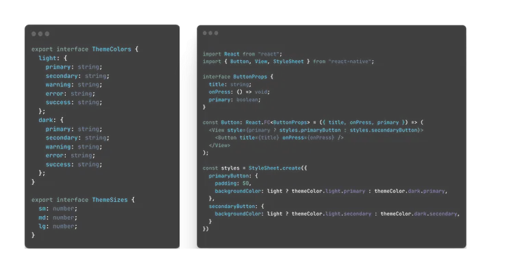 Theme Types and Component Definitions