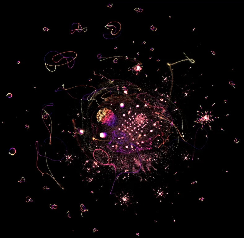 One million integers embedded into 2D space with UMAP